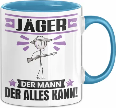 Produktbild von Jäger Tasse Geschenk für Jäger Der Mann Der Alles Kann Geschenkidee zum Geburtstag (Blau)