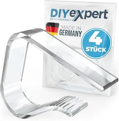 Produktbild von Famanu Tischdeckenklammern transparent - für Tischplatten bis 45 mm