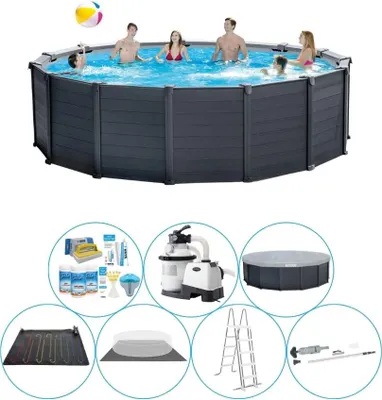 Zdjęcie produktu dla Basen Deal - Intex Grafitowy Szary 478x124 cm