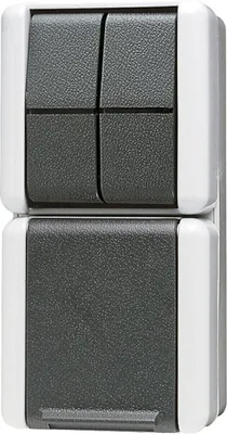 Produktbild von JUNG 875W - Schlüsselschalter - Schwarz - Weiß - 250 V - 10 Hz - 75 mm - 58 mm