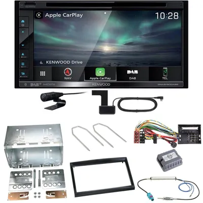 Produktbild von Kenwood DNX-5190DABS Navi CarPlay CD Einbauset für Citroen C2 C3 Berlingo Jumpy