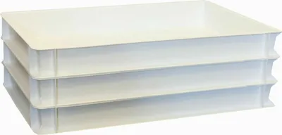 Produktbild von gastlando Pizzateigbehälter 3er Set, weiß, 60x40x7 cm, 13 Liter, Kunststoff (PP), lebensmittelneutral, stapelbar, temperaturbeständig von -20°C bis +90°C