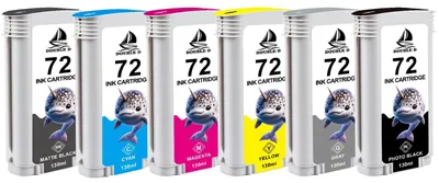 Zdjęcie produktu dla Solidchoice - Zestaw 6 wkładów atramentowych kompatybilnych z drukarkami HP DesignJet