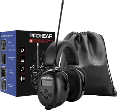 Gehörschutz mit Bluetooth & FM/AM-Radio, SNR 31 dB, Schwarz