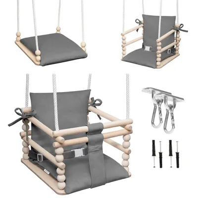 Immagine prodotto di MAMOI Altalena bambini 3in1 con cintura di sicurezza, altezza regolabile, altalena per la casa, struttura stabile, facile montaggio
