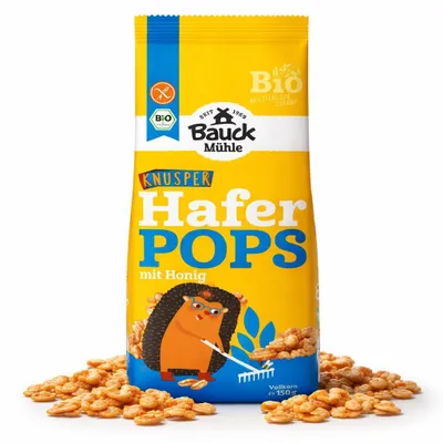Produktbild von Bauckhof Haferpops mit Honig - glutenfrei 150g - 1 Beutel