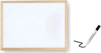 Produktbild von Famanu Schreibtafel Weiß mit Holzrahmen - 20x30 cm