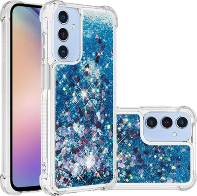 Produktbild von Samsung Galaxy A26 Hülle - Coverup Liquid Glitzer Back Cover - Blau