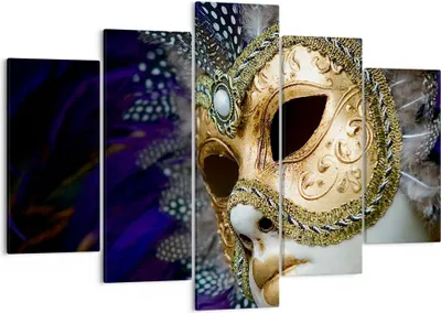 Produktbild von Bild auf Leinwand - Leinwandbild - Maske Gesicht Mysterium - 150x100cm - Wand Bild - Wanddeko - Leinwanddruck - Bilder - Kunstdruck - Wanddekoration - Leinwand bilder - Wandkunst - EA150x100-0147