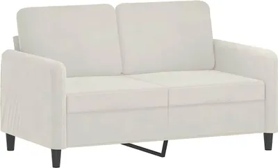 Zdjęcie produktu dla vidaXL 2-osobowa sofa kremowa 120 cm aksamitna