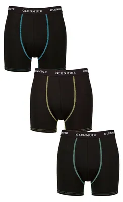 Produktbild von Glenmuir - 3er Pack Herren Performance Boxershorts Atmungsaktiv Sport Fit