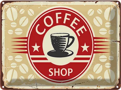 Produktbild von vianmo Blechschild 30x40 cm Kaffee Coffee Shop Essen Trinken