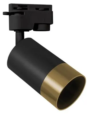 Produktbild von GU10 35W schwarz-goldene Schienenleuchte PUZON TRA Ideus 04088