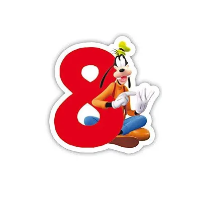 Produktbild von Zahlenkerze 8 "Mickey Mouse" 1 St.