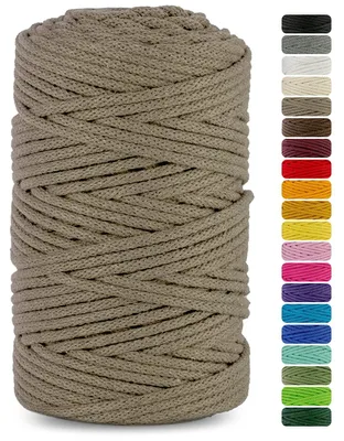 Makramee-Kordel dunkelbeige 5 mm x 100 m Baumwolle