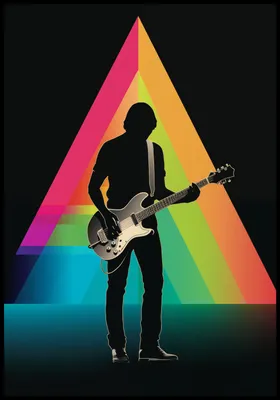 Produktbild von Plakat 68x98cm Prisma durch die Gitarre