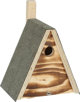 Produktbild von Dehner Natura Premium Wildvogel Nistkasten Domingo,Vogelhaus / Vogelnistkasten für Wildvögel, robust, ca. 20 x 20 x 17 cm, 27 mm Flugloch, Fichtenholz, braun