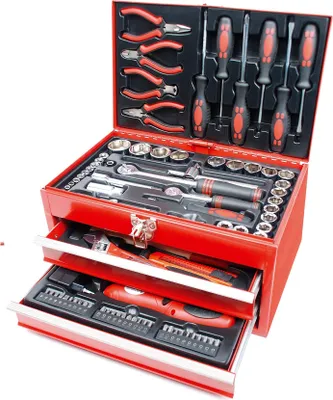 Produktbild von Brüder Mannesmann 155-tlg Werkzeug-Set 29066