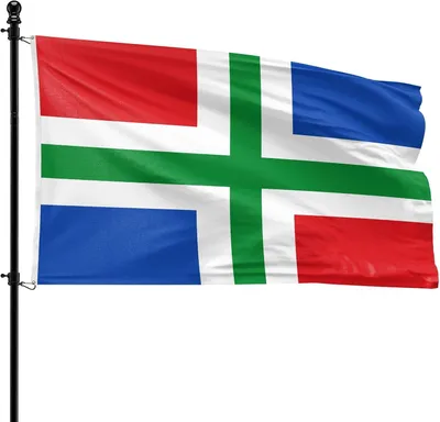Imagen del producto de Bandeira de Groningen, 90 x 150 cm, poliéster, para asta de bandera