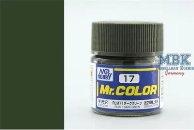 Produktbild von Mr Hobby - Gunze C-17 - Mr. Color (10 ml) RLM71 Dark Green - Neu