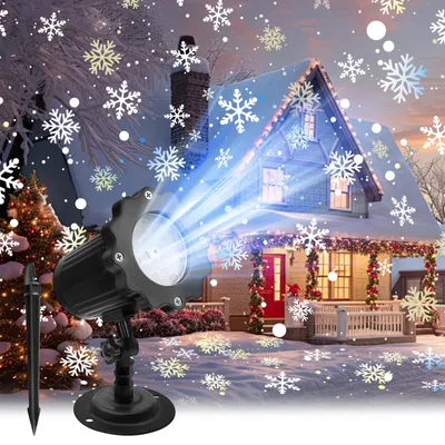 Schneeflocken-LED-Projektor, IP65, 9W, für Innen & Außen