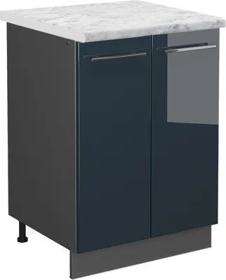 Obrázok produktu pre Kuchynská spodná skrinka Vicco Fame-Line Tmavo modrá vysoký lesk 60 cm , AP Marble, Model 48796