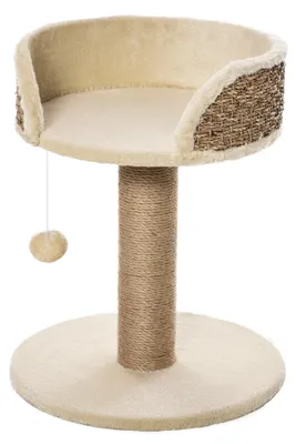 Productafbeelding van PawHut Kraboom klein, 49 cm, kattenboom, krabpaal met speelbal, koffie