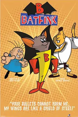 Produktbild von Batfink - Orange - Film Movie Kino - Poster Druck - Größe 61x91,5 cm