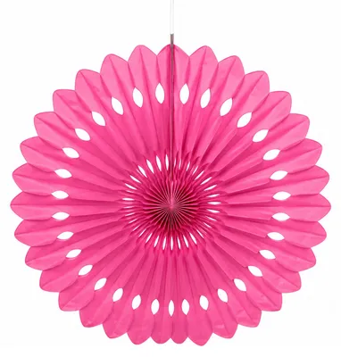 Produktbild von Dekofächer Uni 40cm/1 Stück | Hot Pink