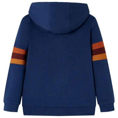 Image de vidaXL Sweat à capuche enfant bleu marine 92