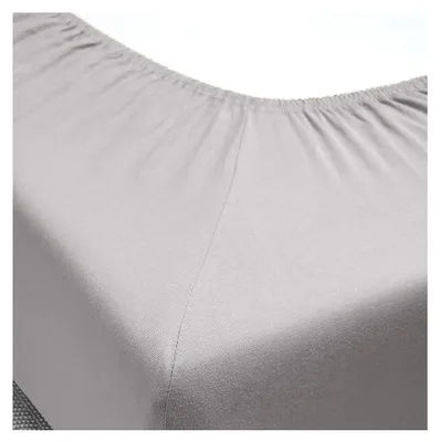Produktbild von Biber Spannbetttuch Silber 90x200 cm und 100x200 cm, warmes Winter Spannbettlaken aus 100% Baumwolle, Mako-Feinbiber, elastisch mit Rundumgummi, bügelfrei, atmungsaktiv, pflegeleicht