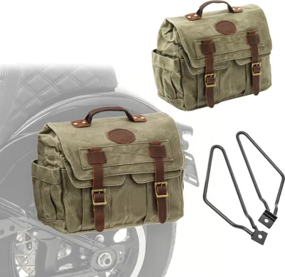Immagine prodotto di Set di 2x borse + supporto per Royal Enfield Classic 500 /