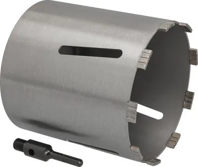 Produktbild von Diamantbohrkrone Ø 182 mm Nutzlänge 180 mm mit SDS+-Aufnahme 100 mm Segmenthöhe 10 mm Diamant Bohrkrone Trockenbohrkrone Kernbohrer Betonbohrkrone Kernbohrkrone BTEC