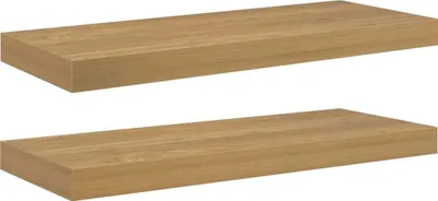Immagine prodotto di vidaXL Mensola da parete, 2 pezzi, marrone, 60 x 23 x 4 cm, materiale in legno