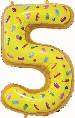 Zdjęcie produktu dla Stylowy Balon Foliowy Cyfra 5 w Kształcie Ciasteczka - Idealna Dekoracja na Urodziny i Przyjęcia! Wysokość 78 cm – Zaskocz Gości Pięknym Akcentem!
