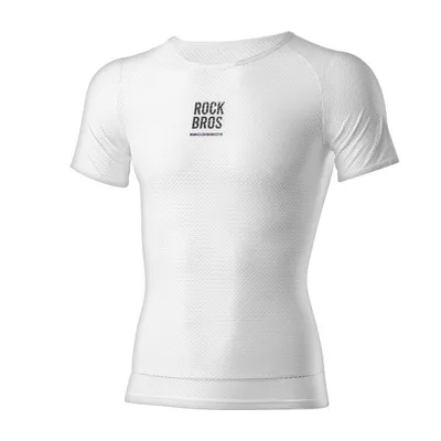 Zdjęcie produktu dla ROCKBROS Koszulka rowerowa drogowo-szosowa, krótki rękaw, szybkoschnąca, oddychająca, męska i damska, biała, rozmiar L