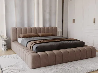Produktbild von GrainGold Polsterbett Italia 180x200 cm - Bett 180x200, Polsterbett mit Bettkasten und Lattenrost - Braun (Whisper 5)