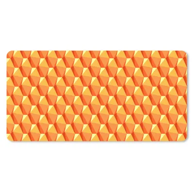 Produktbild von MuchoWow® Mauspad Mousepad Orange - Muster - 3D 60x30 cm - Mousepads - Maus Mat - Pad - Mausunterlage - Nachhaltig