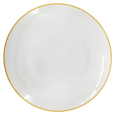 Obrázok produktu pre Mělký porcelánový talíř Linea Yellow, ø 27 cm, žlutá linka