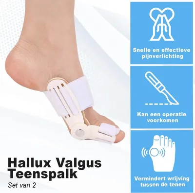 Produktbild von Jumadas Hallux-Valgus-Zehenschienen (2 Stück!) – Zehenstütze – Zehenkorrektur – Großzehenspreizer