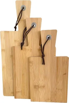 Image de 1.08 Planche à découper en bambou avec poignée 3 pcs.