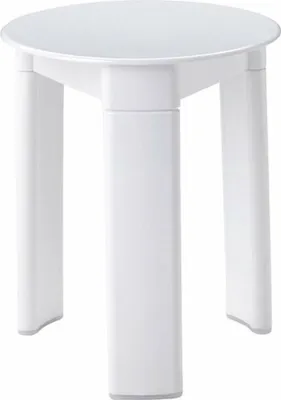 A white stool on a white background.
