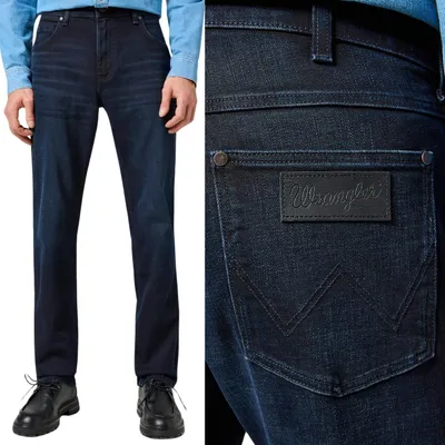 Produktbild von Wrangler GREENSBORO REGULAR Tiefblau Schwarz SIMPLE NAVY DENIM W30 L30