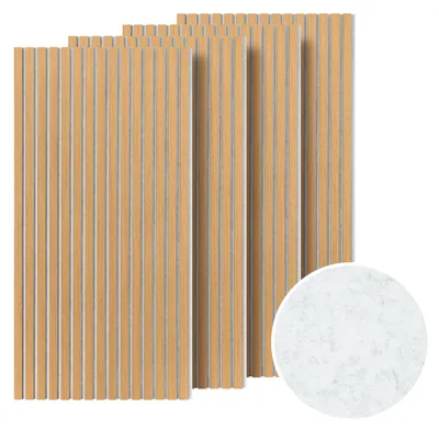 Produktbild von Ikodm Akustikpaneele Wandpaneele 120x60 cm Eiche, grauer Filz, MDF, UV, 2 Stück