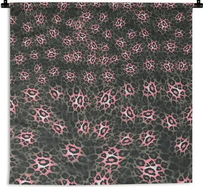 Produktbild von MuchoWow® Wandteppich Wandbehang Leopard - Muster - Tier 150x150 cm Tapisserie Dekoration Wandtuch - Wohnaccessoires - Modernes
