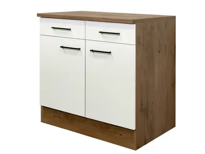 Produktbild von Küchenunterschrank - 80 cm breit - Magnolia Matt Lancelot Oak – Vintea