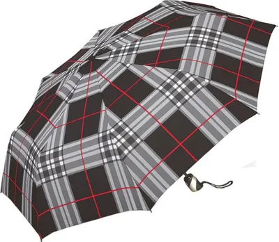 Produktbild von Taschenschirm Herren Damen Easymatic Karo schwarz