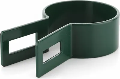 Immagine prodotto di LogistSystem Morsetto terminale rotondo da 48 mm - Verde Morsetto per pali di recinzione - Fissaggio di pannelli di rete - Morsetti per recinzione Morsetto per tutore Morsetto per palo