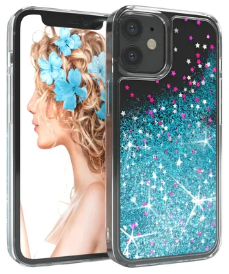 Produktbild von EAZY CASE - Glitzer Hülle kompatibel mit Apple iPhone 12 Mini Glitzer Schutzhülle, Soft Case, Backcover Transparent mit Motiv