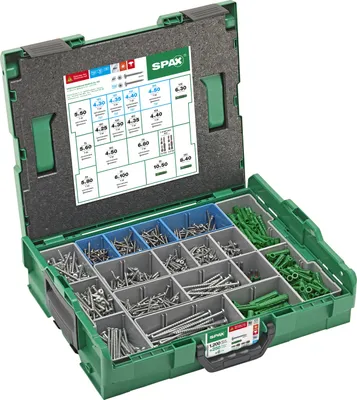 Immagine prodotto di SPAX® 5000009160319 SPAX® Mehrzweckschrauben-Sortiment L-BOXX Elektriker groß 5000009160319, 1456 St.